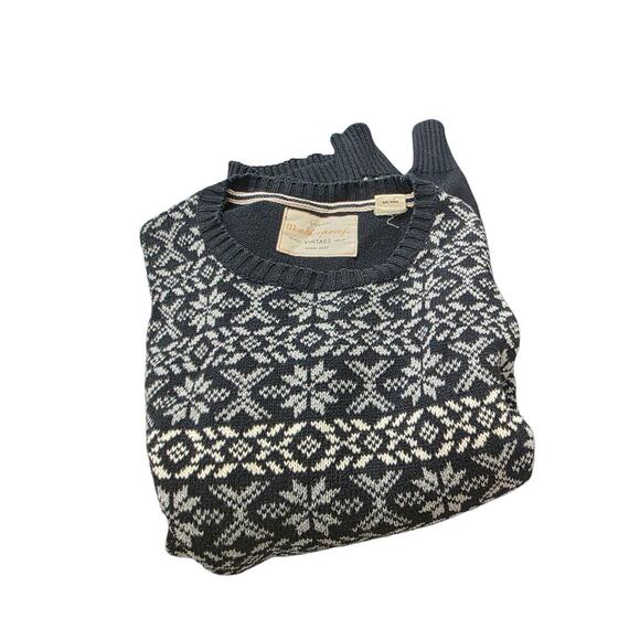 Weatherproof Vintage Black & White Fair Isle Sweater – Men’s Medium - Picture 4 of 5
